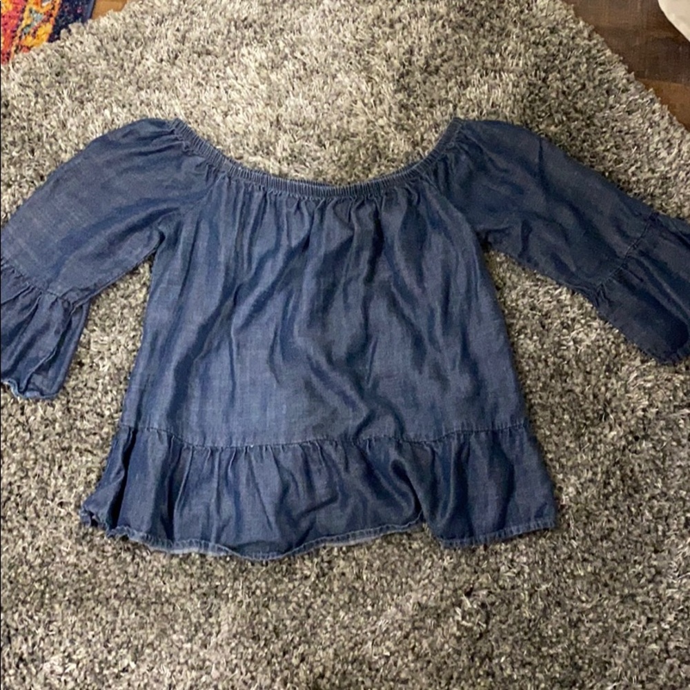 Off the shoulder Denim Top